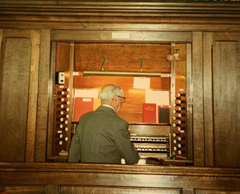 Ron Jowett at the console