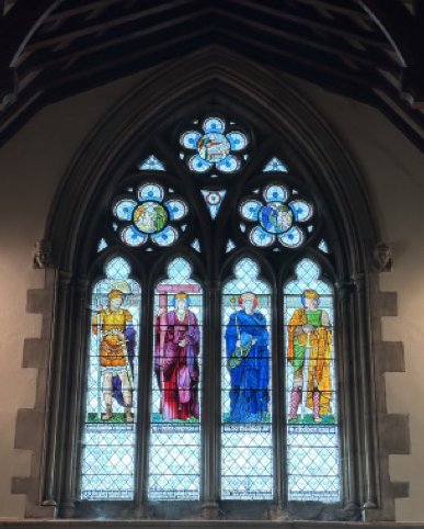 Emperor Constantine I, St. Helen, Queen Bertha and King Ethelbert.